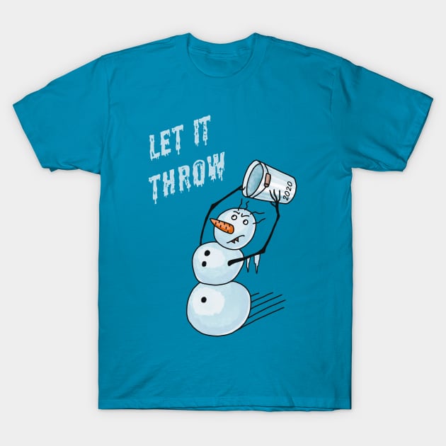 Angry Snowman Funny Pun T-Shirt by okpinsArtDesign